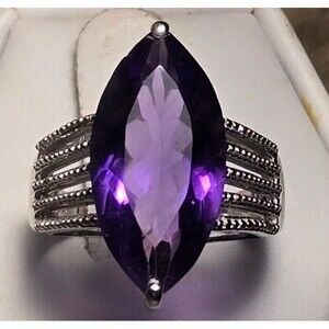 Purple Vintage sterling silver ring sz 6